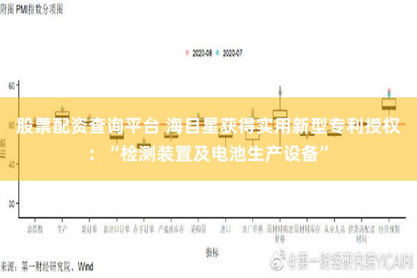 股票配资查询平台 海目星获得实用新型专利授权：“检测装置及电池生产设备”