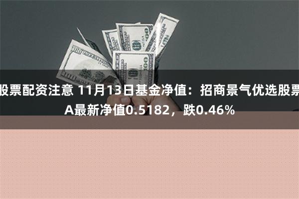 股票配资注意 11月13日基金净值：招商景气优选股票A最新净值0.5182，跌0.46%