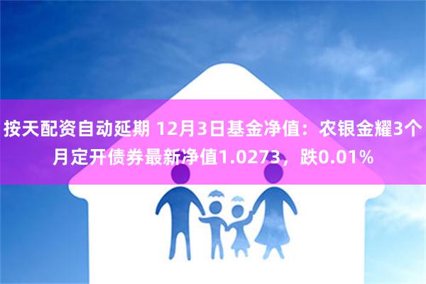 按天配资自动延期 12月3日基金净值：农银金耀3个月定开债券最新净值1.0273，跌0.01%